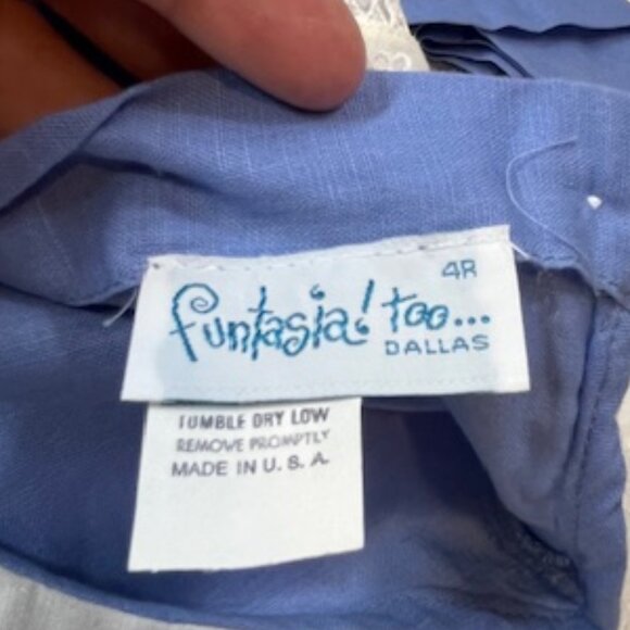 Girls VTG Cotton Blend Easter Dress Double Lace Collars Sleeves Pink Sash Size 4 - Picture 12 of 14